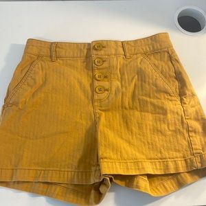 Womens size zero mustard yellow shorts.